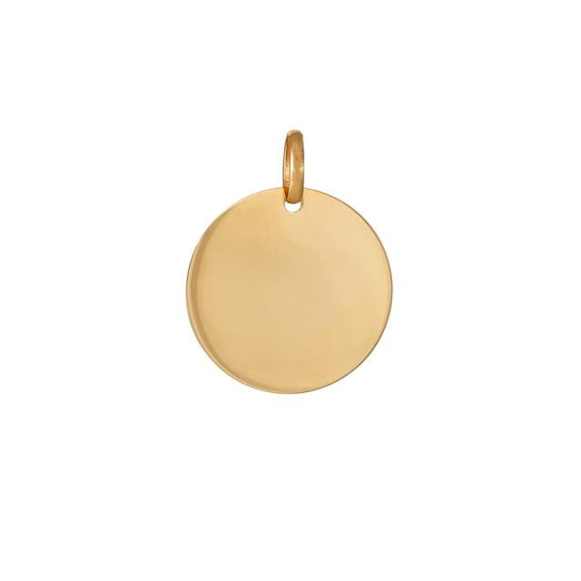 SIERSBØL - 8kt. guldvedhæng plade 18mm