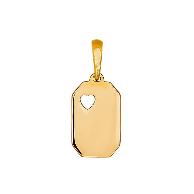 SIERSBØL - 8kt. guldvedhæng plade m/hjerte