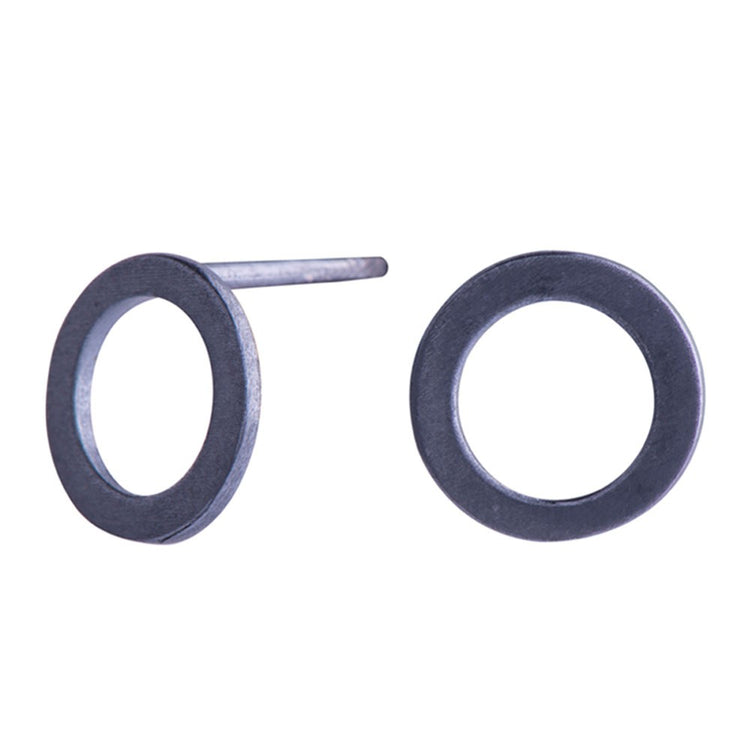 9MM Oxyderet Cirkel Ørestik