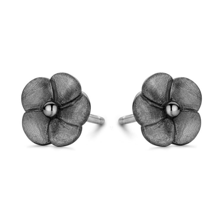 Spirit Icons - Bloom Ørestikker Sort Rhodineret
