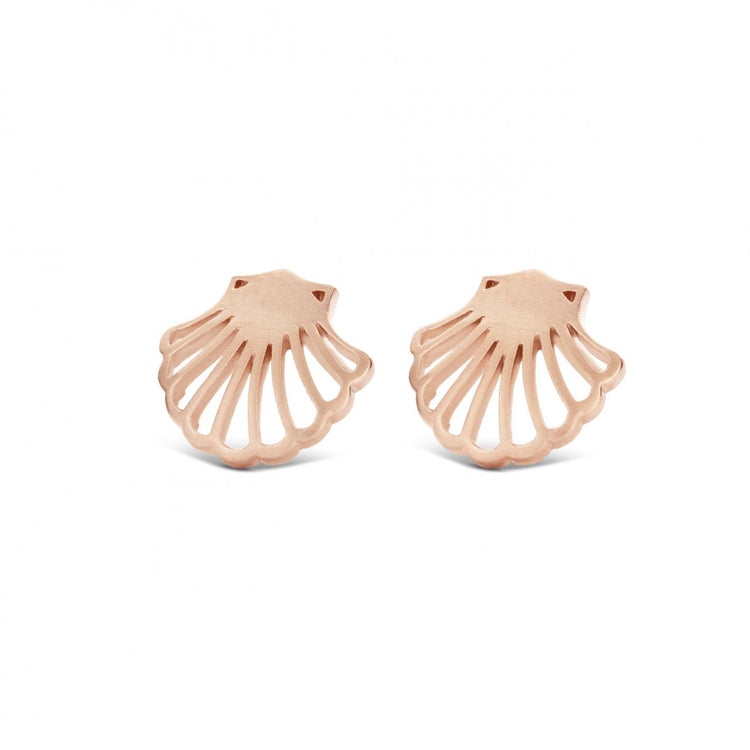 Spirit Icons - Shell Ørestikker Rosa Forgyldt Sølv
