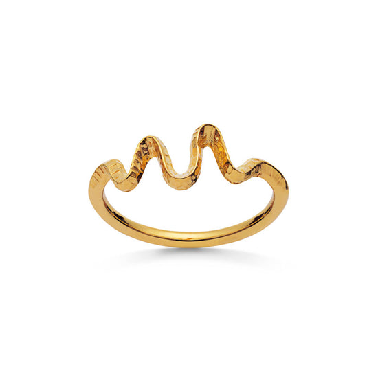 Maanesten - Sonar Ring st. 49 - Forgyldt