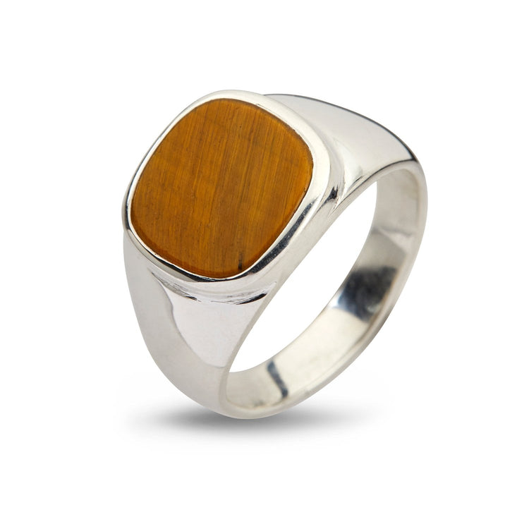 By Birdie - Cushion Tiger Eye ring st. 60