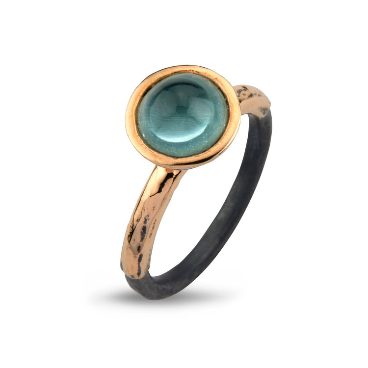 By Birdie - Victoria rose Aquamarine Ring st 54