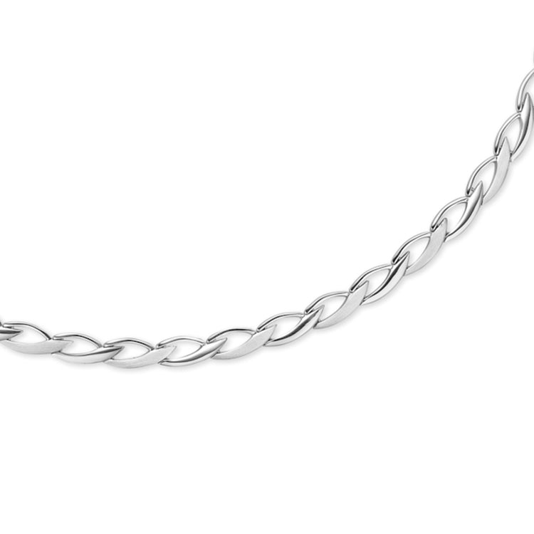 Randers Sølv - Armbånd Sølv Vredne led Bl/mat 18,5cm