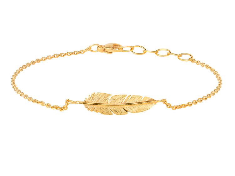 Heiring - Fjer Armbånd - Forgyldt