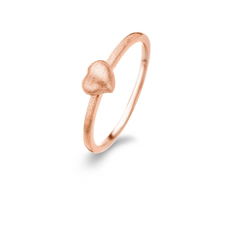 Spirit Icons - Heart Ring Rosa forgyldt Sølv St.54