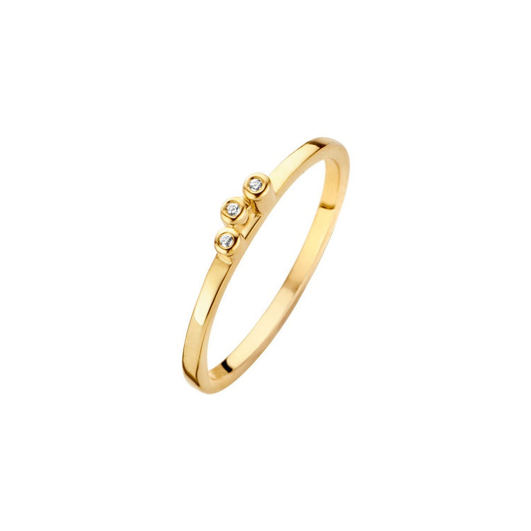 Spirit Icons - Bliss Ring med zirkonia sten, Forgyldt