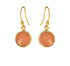 Susanne Friis Bjørner - Ørehænger forgyldt 10mm peach månesten