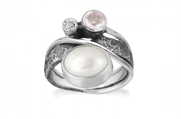 Rabinovich - Glamorous Pearl Ring - Sølv Ox. Perle St.56