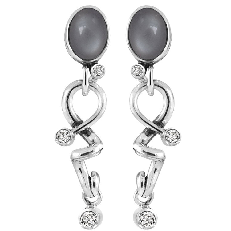 Rabinovich - Glamorous Grey Ørehænger - Sølv