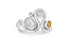 Rabinovich - Happy Bow ring st 55 Sølv perle, citrin rosenkvarts cz