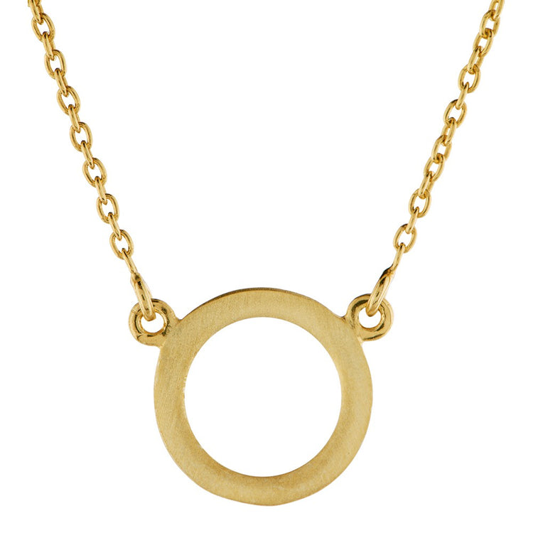 Forgyldt Cirkel Halskæde 12MM
