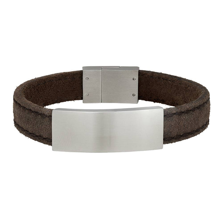 Armbånd Grå Kalvelæder 19 cm 12mm - SON of Noa