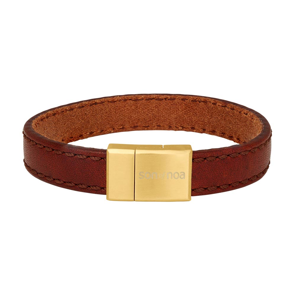 Armbånd Brun Kalvelæder 21 cm 12mm - SON of Noa