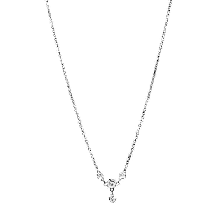 Lund Copenhagen - Marguerit Collier - sølv m/hvid emalje