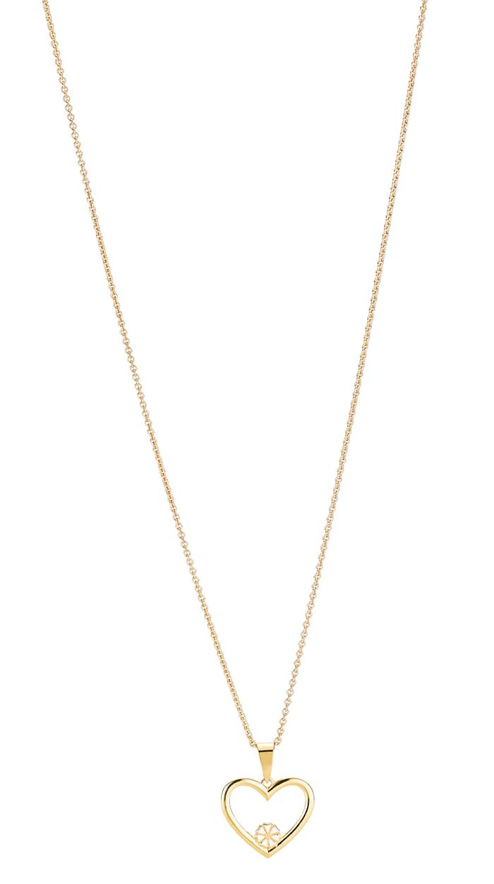 Marguerit collier hjerte vedhæng