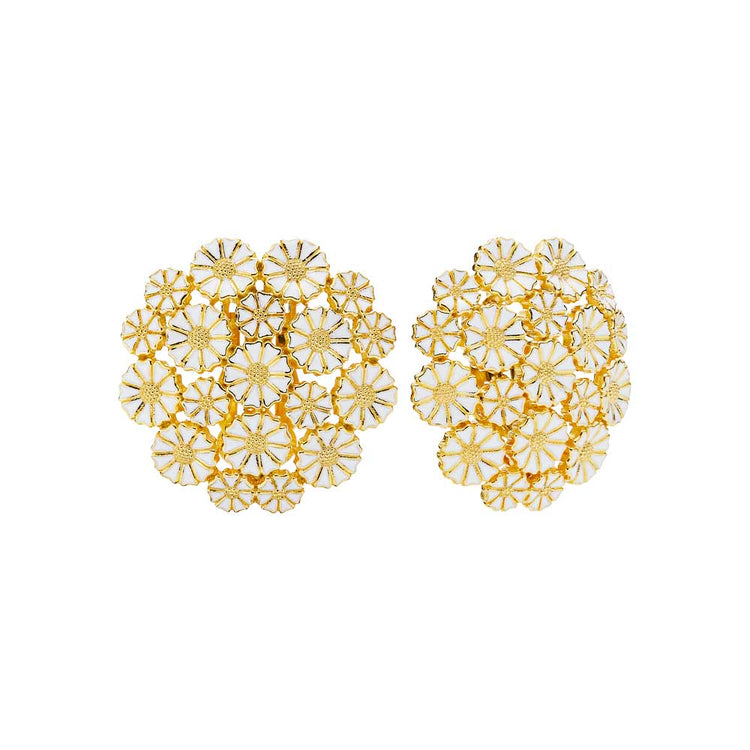 Marguerit øreclips mix