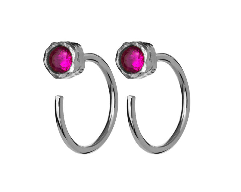 Maanesten - Mesa pink øreringe sølv