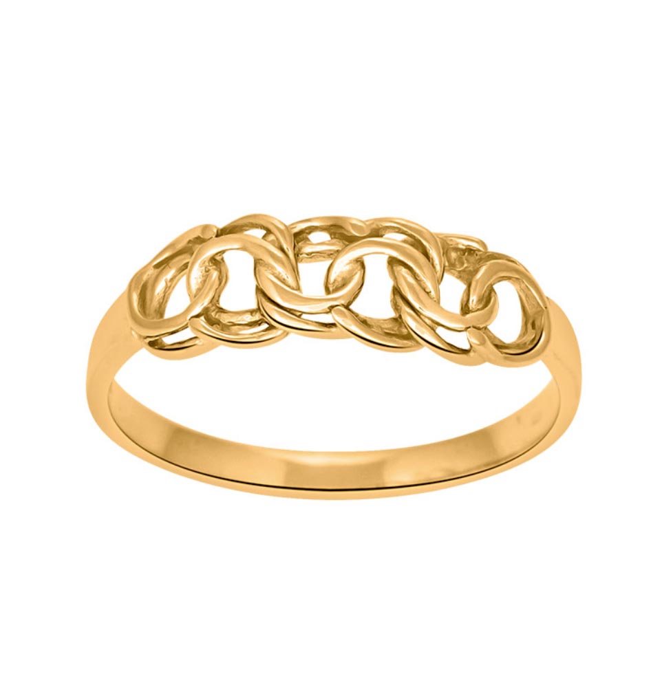 SIERSBØL -  8kt. Bismarck guld ring st 54