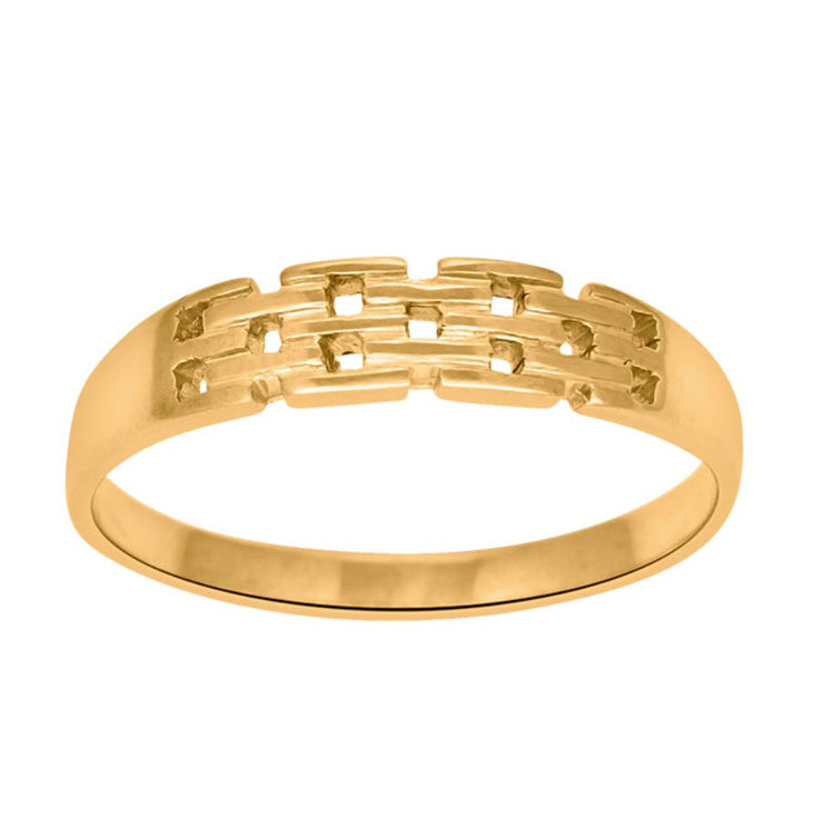 SIERSBØL - 8kt. guld ring Mursten st. 54