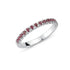 Nuran - 14K Pera Alliance Ring m. Rubiner Hvidguld Str. 54