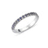 Nuran - 14K Pera Alliance Ring m. Safir Hvidguld Str. 54