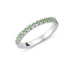 Nuran - 14K Pera Alliance Ring m. Zavorit Hvidguld Str. 55