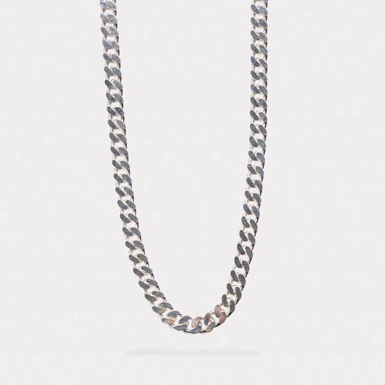 IX - Chunky Curb Halskæde Sølv 40cm