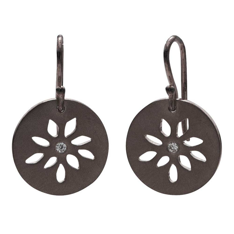 Lene Visholm - Øreringe Sort-rhodineret sølv