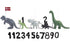 Fødselsdagstog dinosaur, m. 11 tal