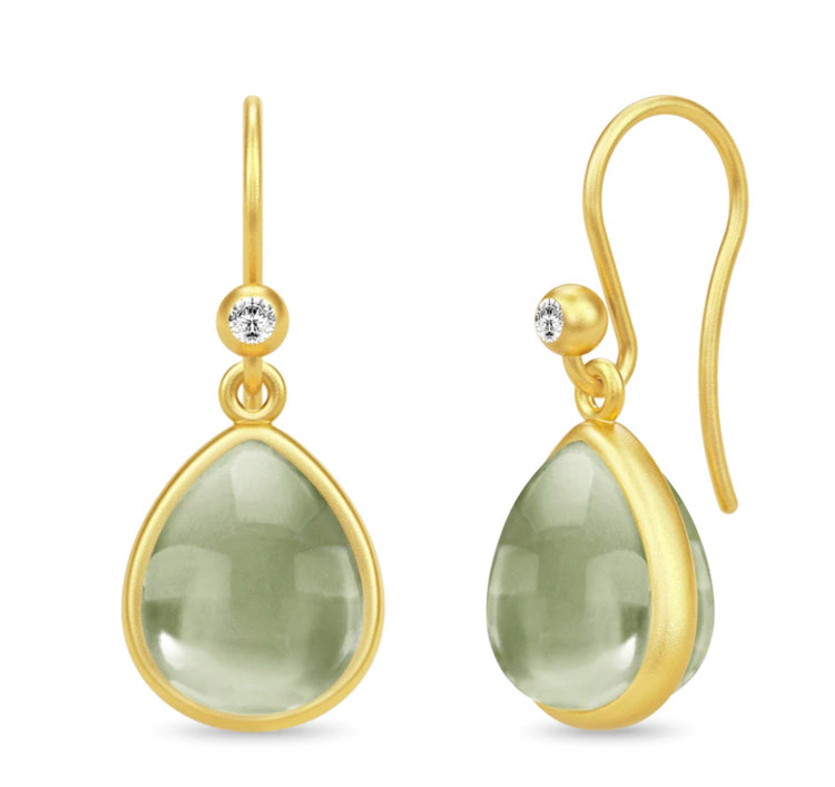 Julie Sandlau - Paloma Ørehænger Olive Forgyldt