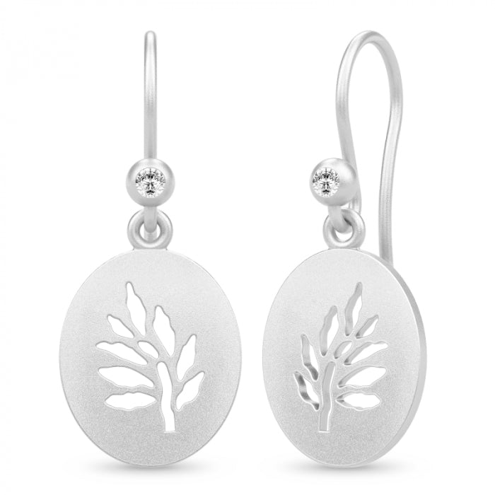 Julie Sandlau - Tree of Life Signet Øreringe Rhodinerede