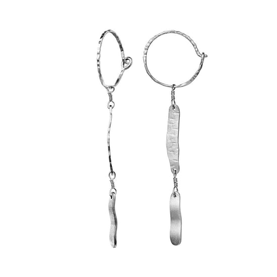 Lila øreringe sølv Maanesten spar 50%