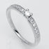 Luxuz diamantring 0,05 ct.+ 0,10ct. 14 karat hvidguld