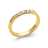 Nuran - 8Kt. Alliance Ring Rødguld 3x0,07ct. W-SI Kantet st. 55