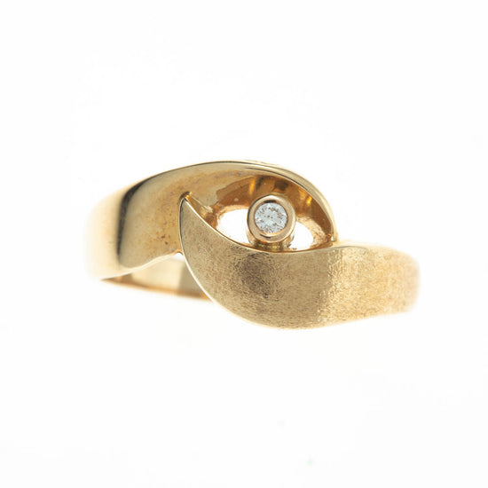 14Kt. Guldring model 008 m.0,03ct. - Divine by norup