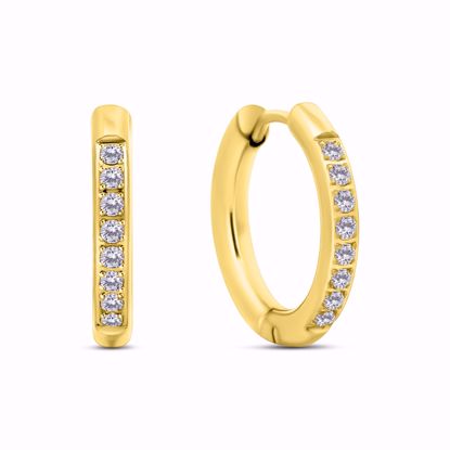 CO88 IP guldbelagt Stålcreoler med sten 17mm