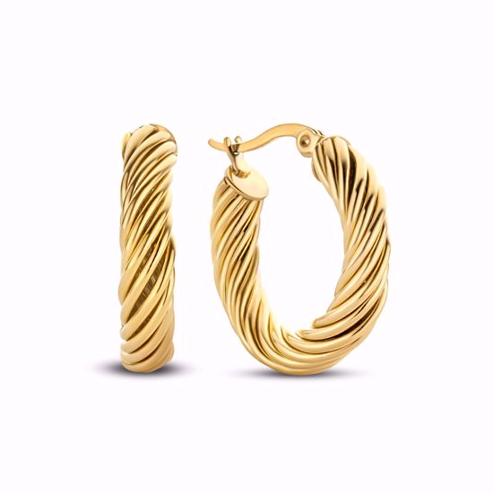 CO88 IP guldbelagt Stål creoler 25mm