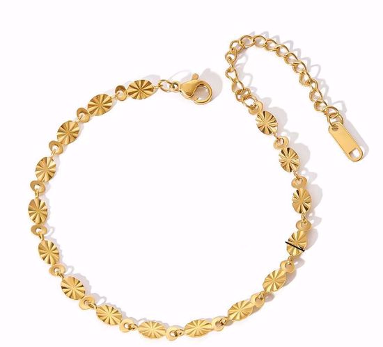 Stål armbånd 16+3cm IP Guldbelagt CO88