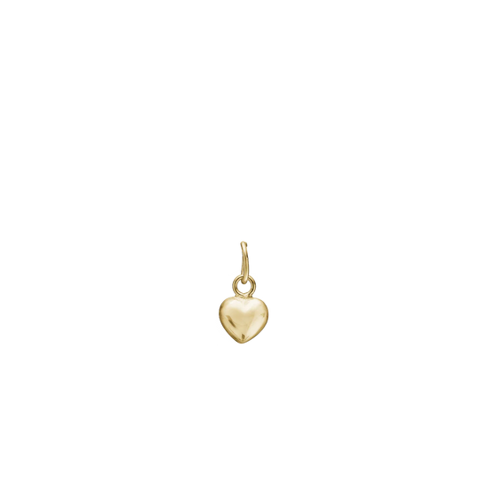 8K Hjerte vedhæng 6,5x6mm guld
