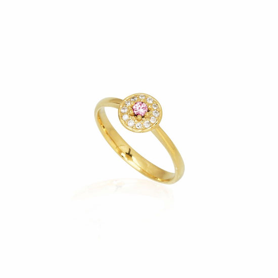 0,15ct Rocez 14k ring 0,05 pink 0,10 hvid FF-G/SI