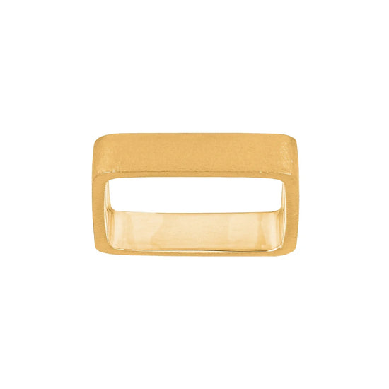 SHAPE Sølv forgyldt ring Kvadrat mellem