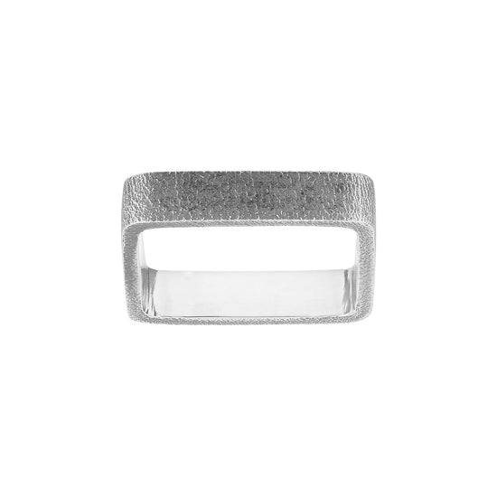 SHAPE Sølv oxideret ring Kvadrat mellem