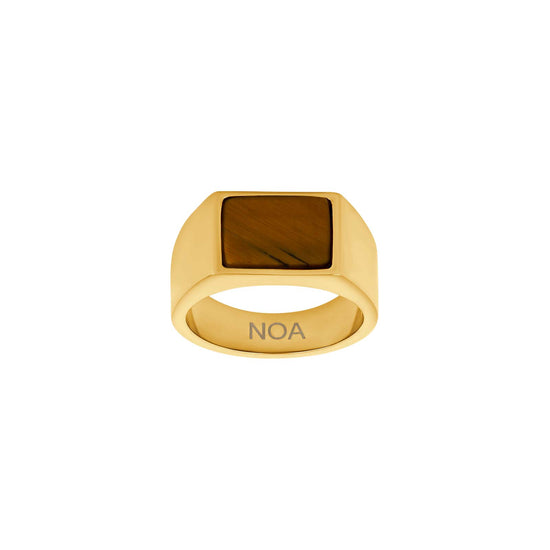 SON stål ring IP fg. med yellow tiger eye
