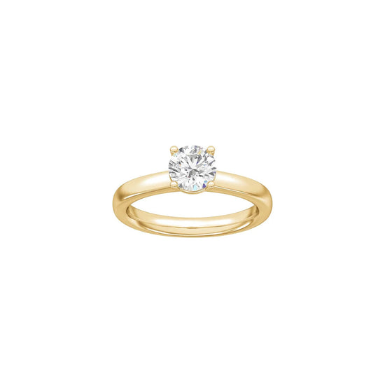 14kt. LUXURY Lab. G. dia. 1,0ct TW/VS2 Classic rund rødguldsring Siersbøl
