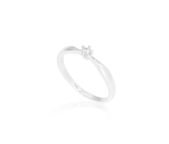 14K LG Present ring 0,05 Labgrown DEF/VS hvidguld