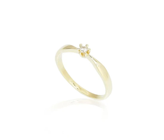 14K LG Present ring 0,05 Labgrown DEF/VS rødguld