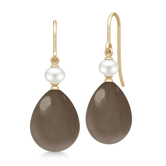 14Kt. Elina Earrings - Chocolate Moonstone Julie Sandlau
