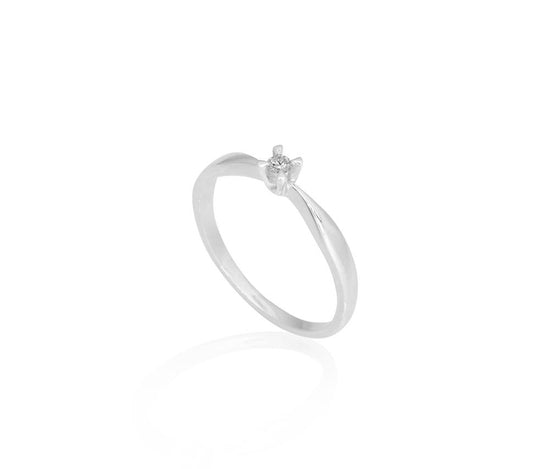 14Kt. Celebrate LG 0,05ct DEF/VS ring hvidguld